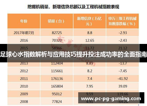 足球心水指数解析与应用技巧提升投注成功率的全面指南